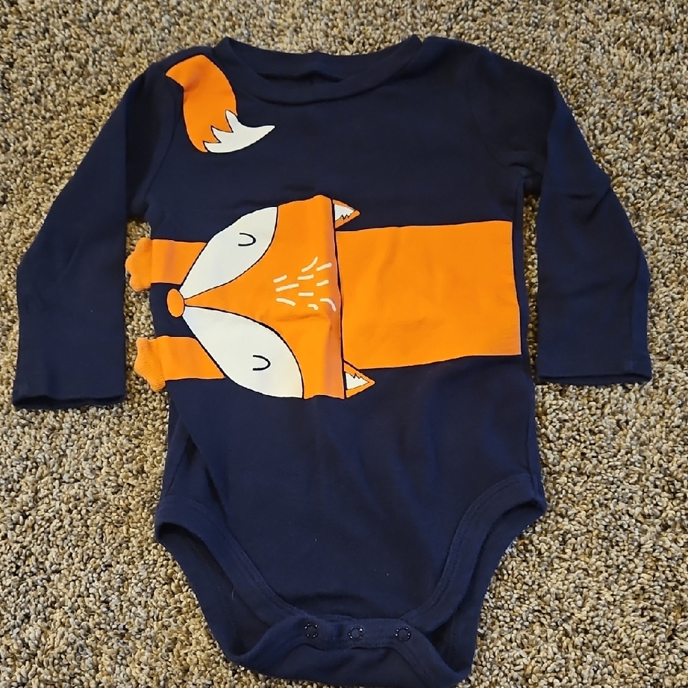 Okie Dokie Blue and Orange Bodysuit Sporty Design